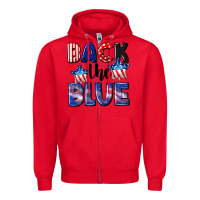 Red Back the blue 4th of july Zipper Hoodie - CowGirlArtShop