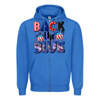 True Royal Back the blue 4th of july Zipper Hoodie - CowGirlArtShop