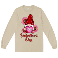Mushroom happy valentine's day gnomes with sunflower Long Sleeve Tee - RanaPortraitStore