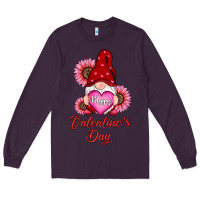 Plum happy valentine's day gnomes with sunflower Long Sleeve Tee - RanaPortraitStore