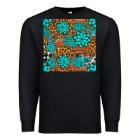 Black leopard gemstone seamless pattern Premium Sweatshirt - BundleAndBundleShop