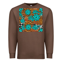 Chestnut leopard gemstone seamless pattern Premium Sweatshirt - BundleAndBundleShop