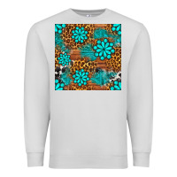 Dove Grey leopard gemstone seamless pattern Premium Sweatshirt - BundleAndBundleShop
