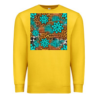 Lemon leopard gemstone seamless pattern Premium Sweatshirt - BundleAndBundleShop