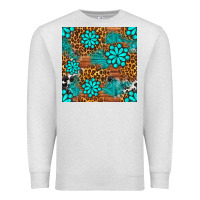 Oatmeal Heather leopard gemstone seamless pattern Premium Sweatshirt - BundleAndBundleShop