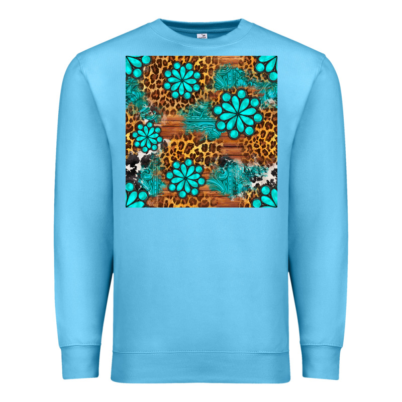 Leopard Gemstone Seamless Pattern Premium Sweatshirt by BundleAndBundleShop | Teevron