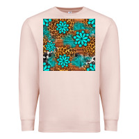 Pale Pink leopard gemstone seamless pattern Premium Sweatshirt - BundleAndBundleShop