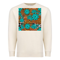 Sandshell leopard gemstone seamless pattern Premium Sweatshirt - BundleAndBundleShop