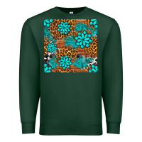 Sports Green leopard gemstone seamless pattern Premium Sweatshirt - BundleAndBundleShop