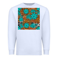 White leopard gemstone seamless pattern Premium Sweatshirt - BundleAndBundleShop