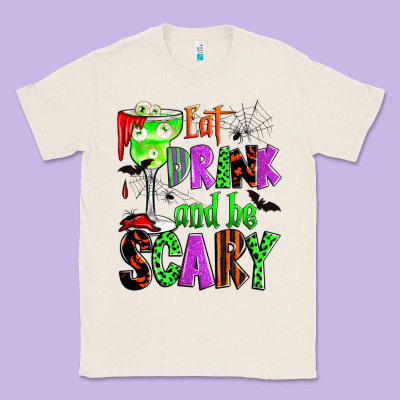 Eat Drink And Be Scary Classic Tee Designed By Zillion Design Studio