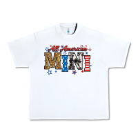 White all american mini Urban Heavy Tee - RanaPortraitStore