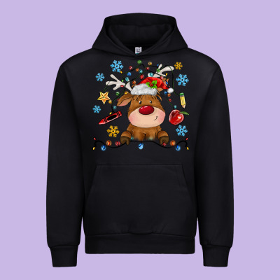 Christmas Deer School Urban Hoodie Designed By Maliassmallbusiness