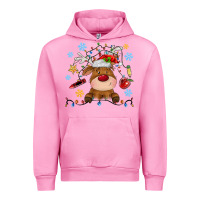 Fuchsia Pink christmas deer school Urban Hoodie - MaliasSmallBusiness