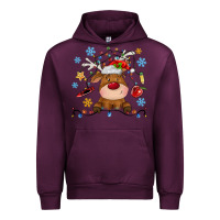 Mauve Wine christmas deer school Urban Hoodie - MaliasSmallBusiness