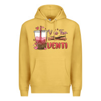 Antique Gold v is for valentine venti Premium Hoodie - MaliasSmallBusiness
