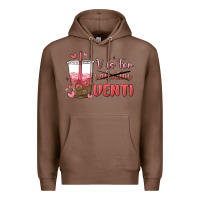 Chestnut v is for valentine venti Premium Hoodie - MaliasSmallBusiness