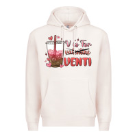 Pale Pink v is for valentine venti Premium Hoodie - MaliasSmallBusiness