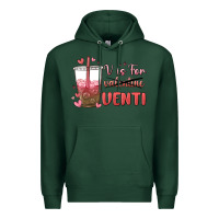 Sports Green v is for valentine venti Premium Hoodie - MaliasSmallBusiness