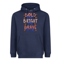 Navy bold stripes bright stars brave hearts Heavyweight Hoodie - JahusDesignShop
