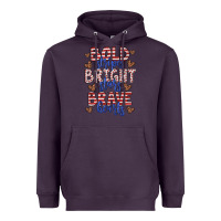Plum bold stripes bright stars brave hearts Heavyweight Hoodie - JahusDesignShop