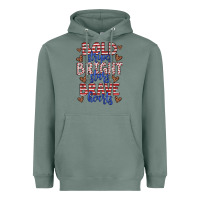 Sage bold stripes bright stars brave hearts Heavyweight Hoodie - JahusDesignShop