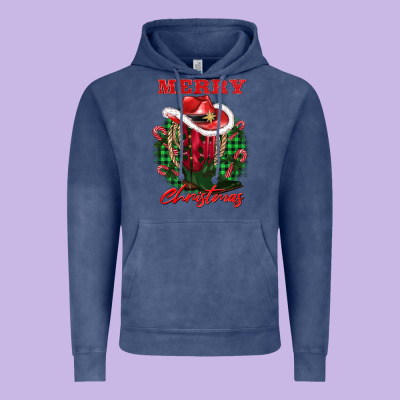 Merry Christmas Boots Hat Rope Vintage Hoodie Designed By Adodesignshop