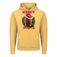 Vintage Mustard merry christmas boots hat rope Vintage Hoodie - AdoDesignShop