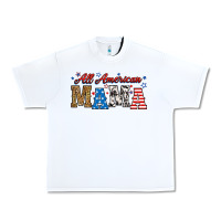 White all american mama Urban Heavy Tee - RanaPortraitStore