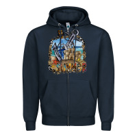 Navy summer Zipper Hoodie - SublimationCraftShop