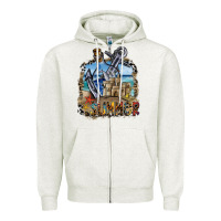 Oatmeal Heather summer Zipper Hoodie - SublimationCraftShop