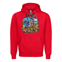 Red summer Zipper Hoodie - SublimationCraftShop