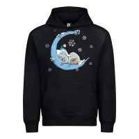 Black snowman and moon Urban Hoodie - MaliasSmallBusiness