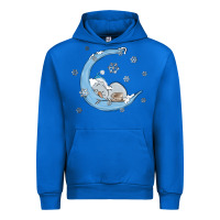 Cobalt snowman and moon Urban Hoodie - MaliasSmallBusiness
