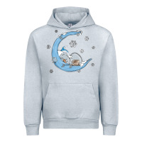 Heather Grey snowman and moon Urban Hoodie - MaliasSmallBusiness