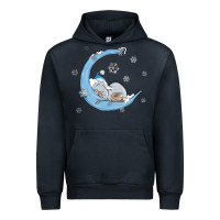Navy snowman and moon Urban Hoodie - MaliasSmallBusiness