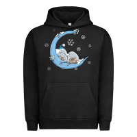 Pigment Black snowman and moon Urban Hoodie - MaliasSmallBusiness
