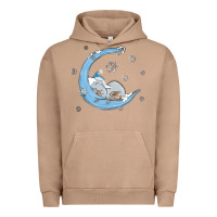 Pigment Burro snowman and moon Urban Hoodie - MaliasSmallBusiness