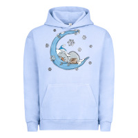 Pigment Grape Ice snowman and moon Urban Hoodie - MaliasSmallBusiness
