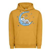 Pigment Peanut Butter snowman and moon Urban Hoodie - MaliasSmallBusiness