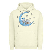 Pigment Pistachio snowman and moon Urban Hoodie - MaliasSmallBusiness