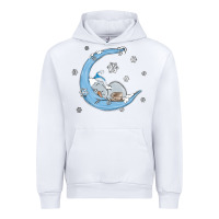 White snowman and moon Urban Hoodie - MaliasSmallBusiness