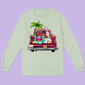 Summer Truck Farm Truck Long Sleeve Tee Designed By Zillion Design Studio