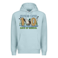 Blue Mist flying into 100 days of school Premium Hoodie - MaliasSmallBusiness
