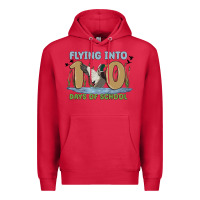 Cardinal flying into 100 days of school Premium Hoodie - MaliasSmallBusiness