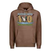Chestnut flying into 100 days of school Premium Hoodie - MaliasSmallBusiness
