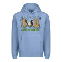 Colony Blue flying into 100 days of school Premium Hoodie - MaliasSmallBusiness
