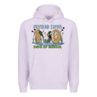 Lilac flying into 100 days of school Premium Hoodie - MaliasSmallBusiness