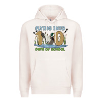 Pale Pink flying into 100 days of school Premium Hoodie - MaliasSmallBusiness