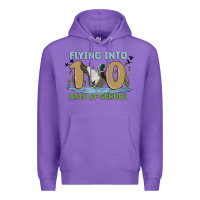 Purple flying into 100 days of school Premium Hoodie - MaliasSmallBusiness